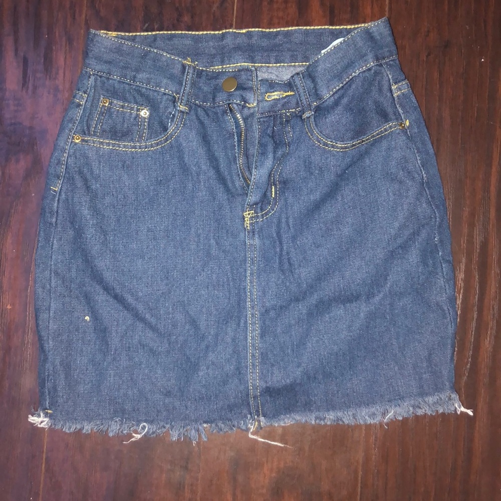 zaful denim skirt